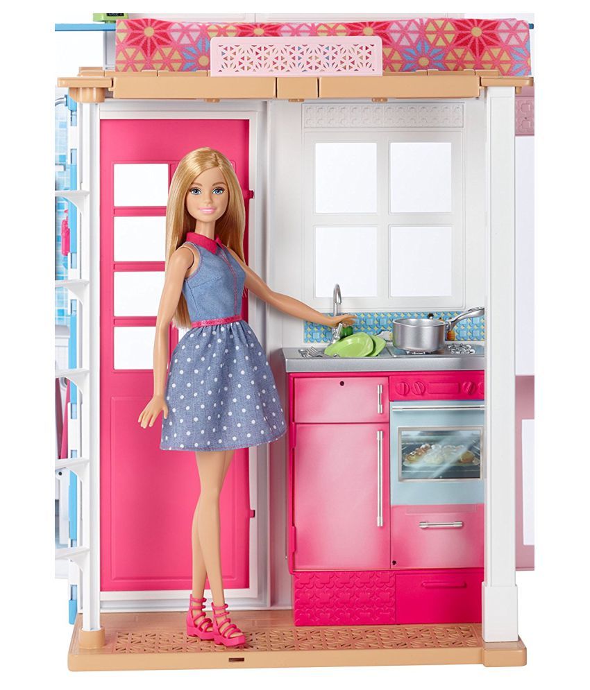 barbie 2 story house and doll