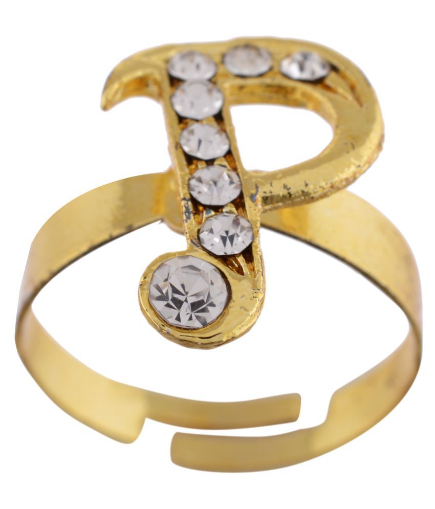 Modish Look Adjustable P Alphabet Name Ring Buy Modish Look Adjustable P Alphabet Name Ring Online In India On Snapdeal