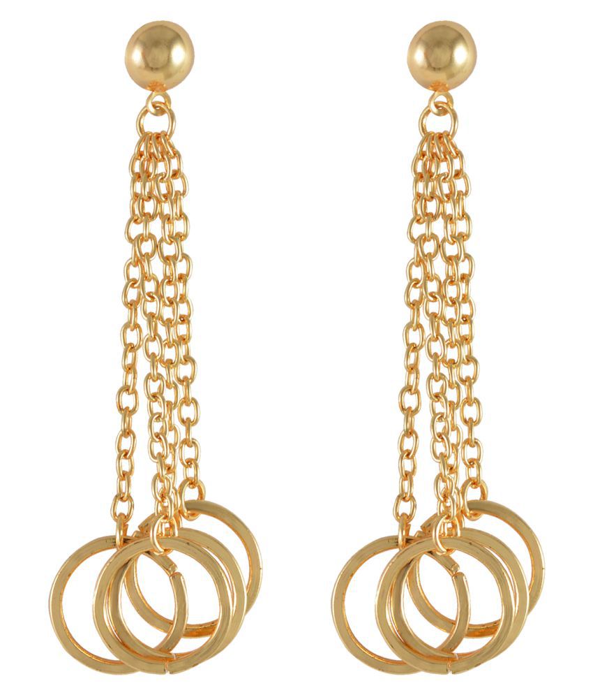 Sarah Golden Hanging Earrings - Buy Sarah Golden Hanging Earrings ...
