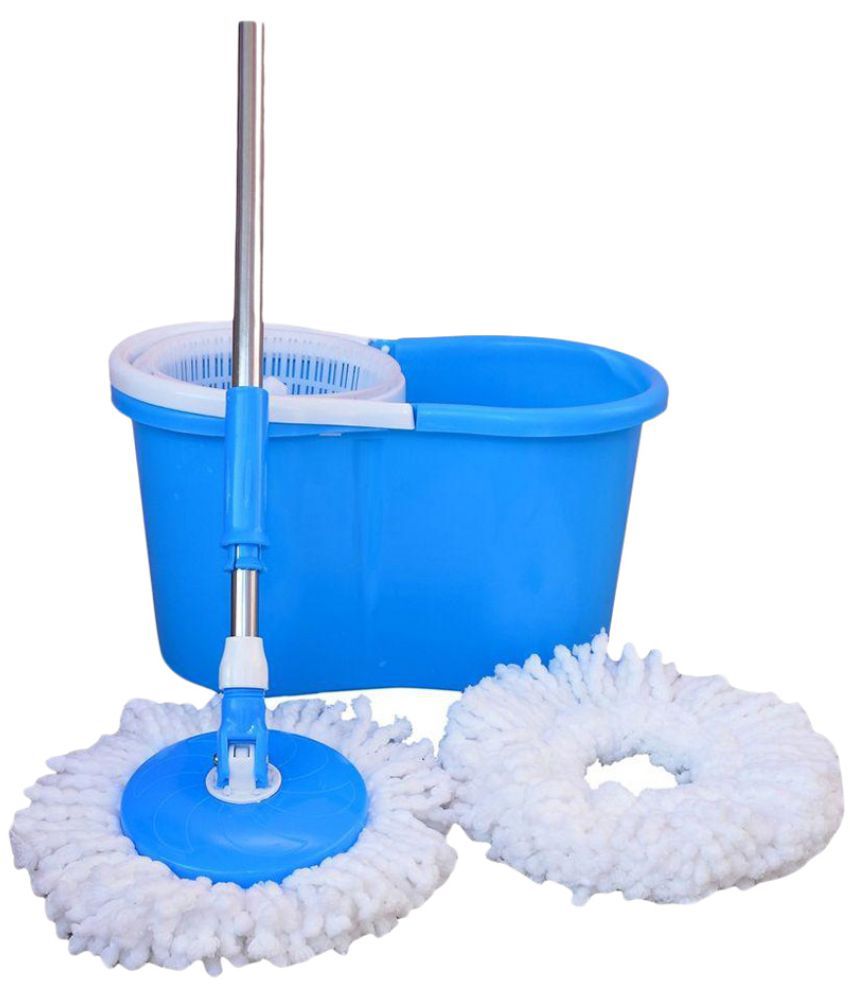     			Eco Shopee Best Single Bucket Mop 360 Rotating Floor Cleaning Magic Mop With 2 Refills - Blue
