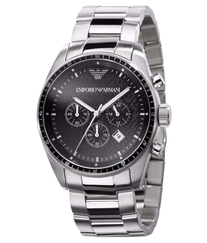 Emporio Armani Silver Chronograph Watch - Buy Emporio Armani Silver  Chronograph Watch Online at Best Prices in India on Snapdeal