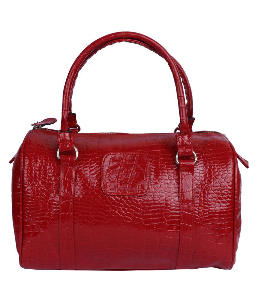 red leather shoulder handbags