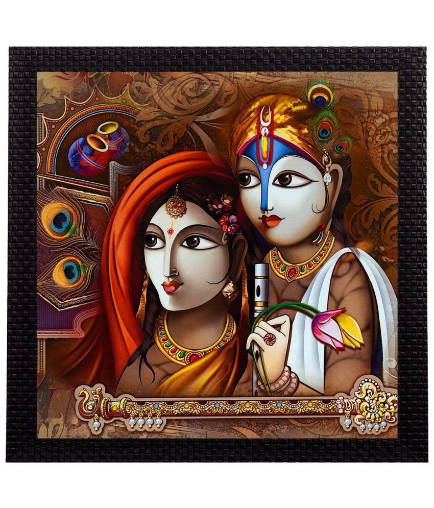     			eCraftIndia Wood Painting With Frame Single Piece