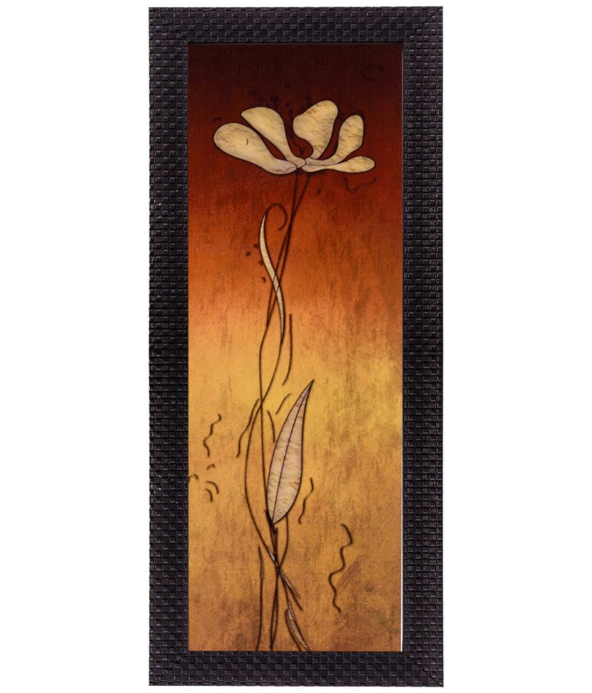     			Ecraftindia  Framed Satin Matt Textured UV Art Print  Multicolor Wood Painting With Frame Single Piece