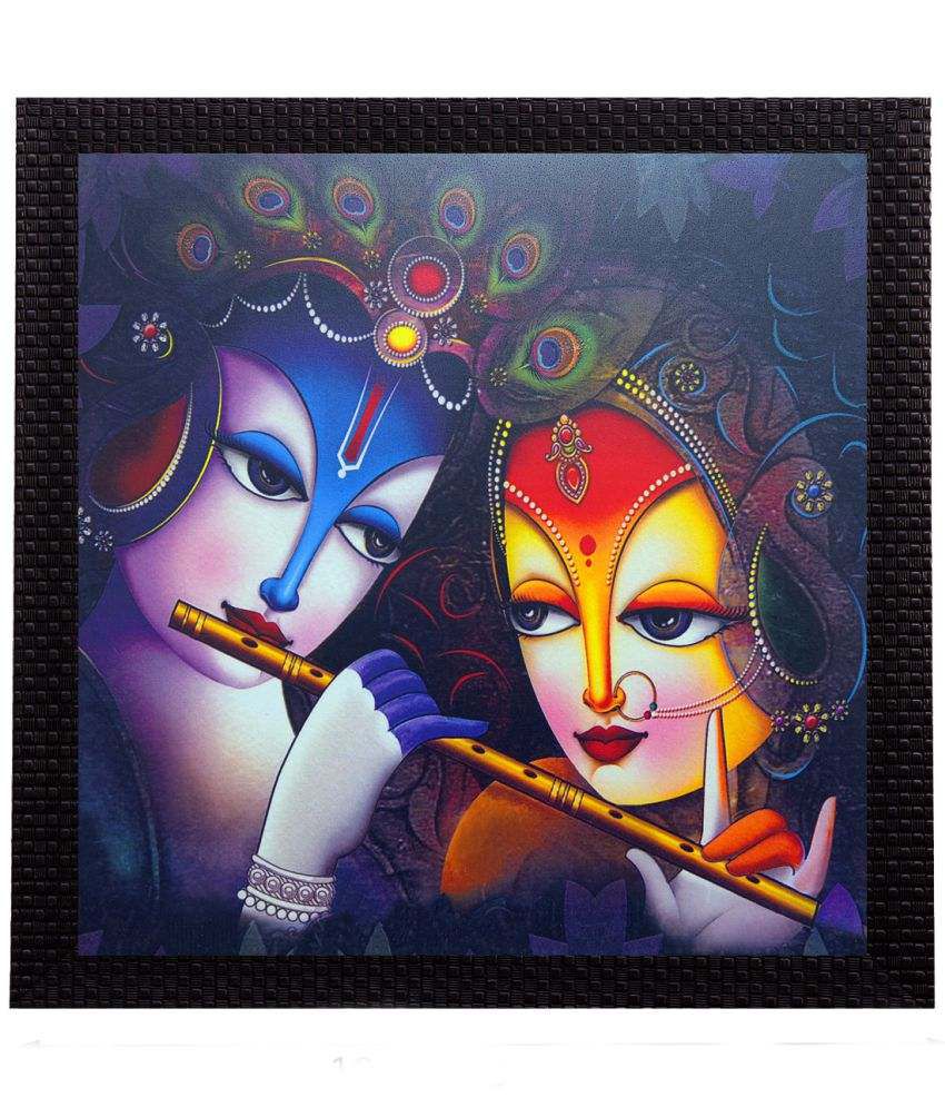     			eCraftIndia Almighty Radha Krishna Wood Painting With Frame Single Piece