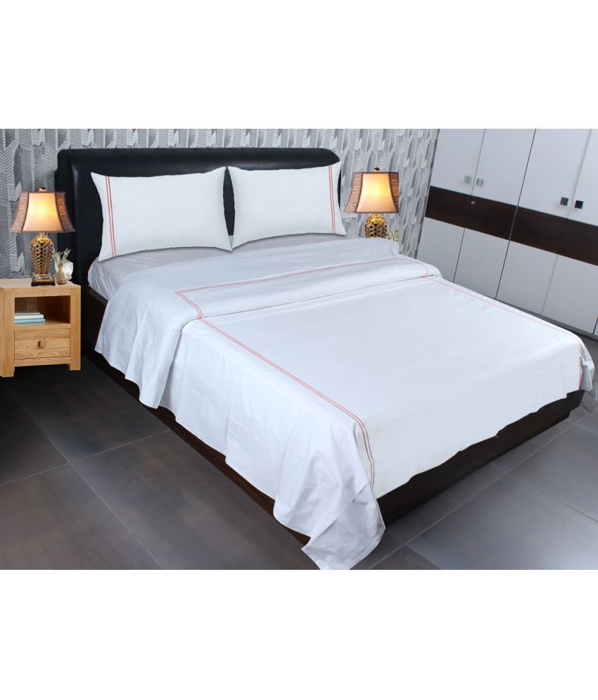 Sferra Queen Cotton White Plain Bedding Set Set of 4 Buy Sferra Queen