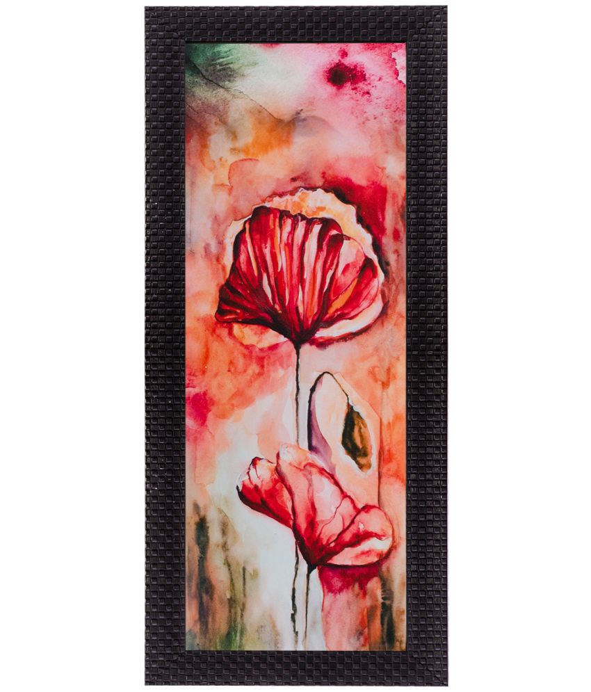     			eCraftIndia Botanical Floral Design Wood Painting With Frame Single Piece