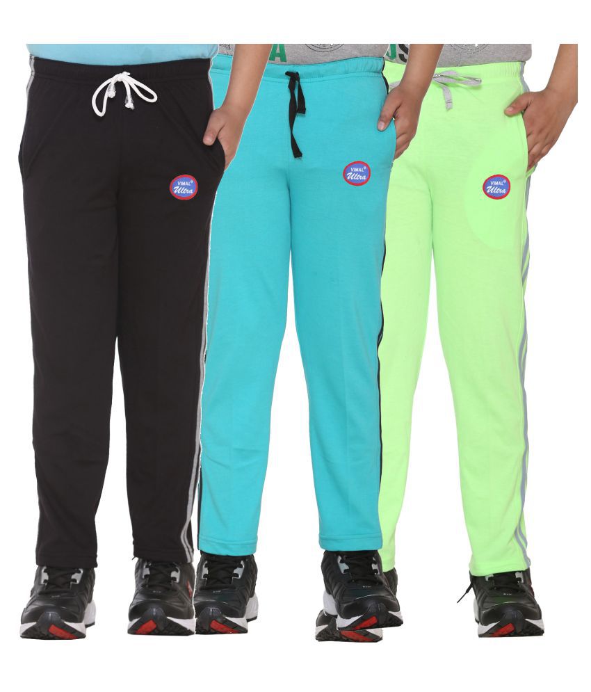     			Vimal Jonney Multicolor Cotton Blended Trackpants For Boys(Pack Of 3)
