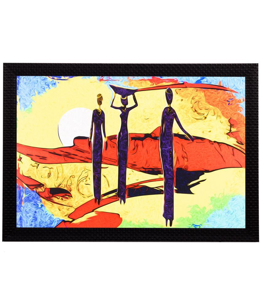     			eCraftIndia Framed Satin Matt Textured Wood Painting With Frame Single Piece