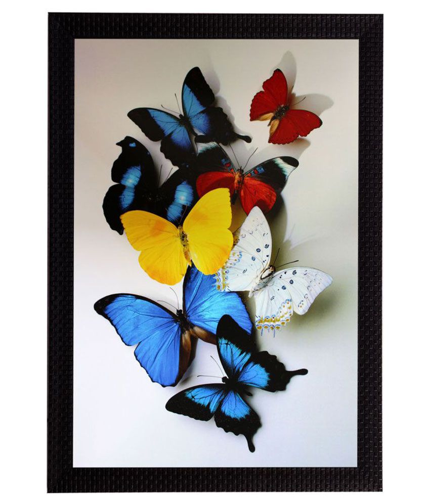     			eCraftIndia Decorative Colorful Satin Matt Texture Framed UV Art Wood Painting With Frame Single Piece
