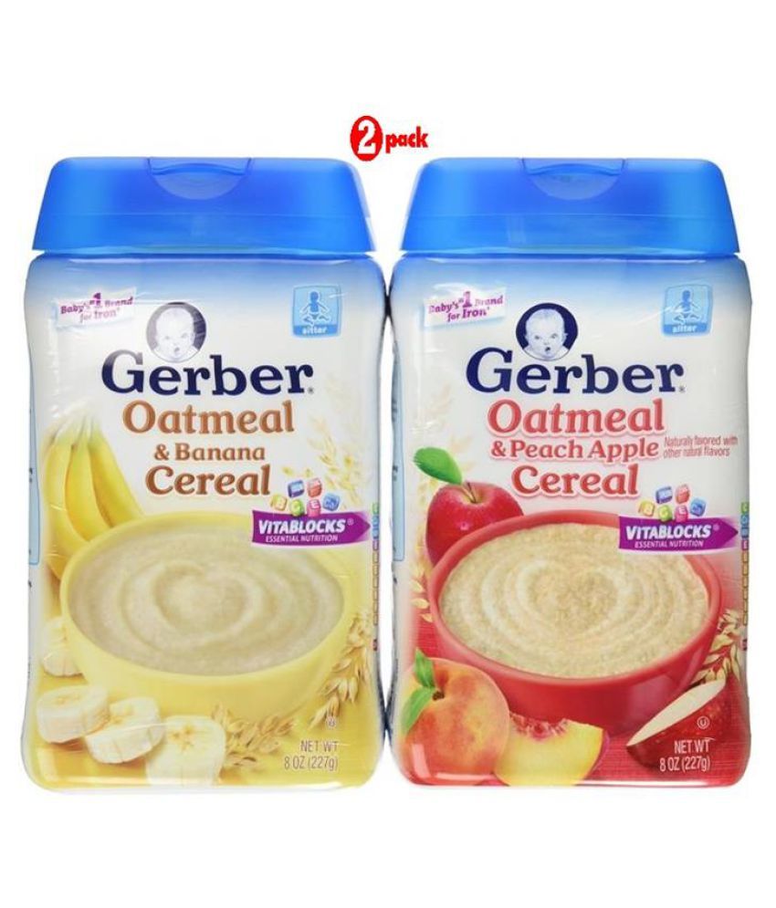 Gerber Oatmeal & Banana + MG Infant Cereal for 6 Months + ( 454 gm