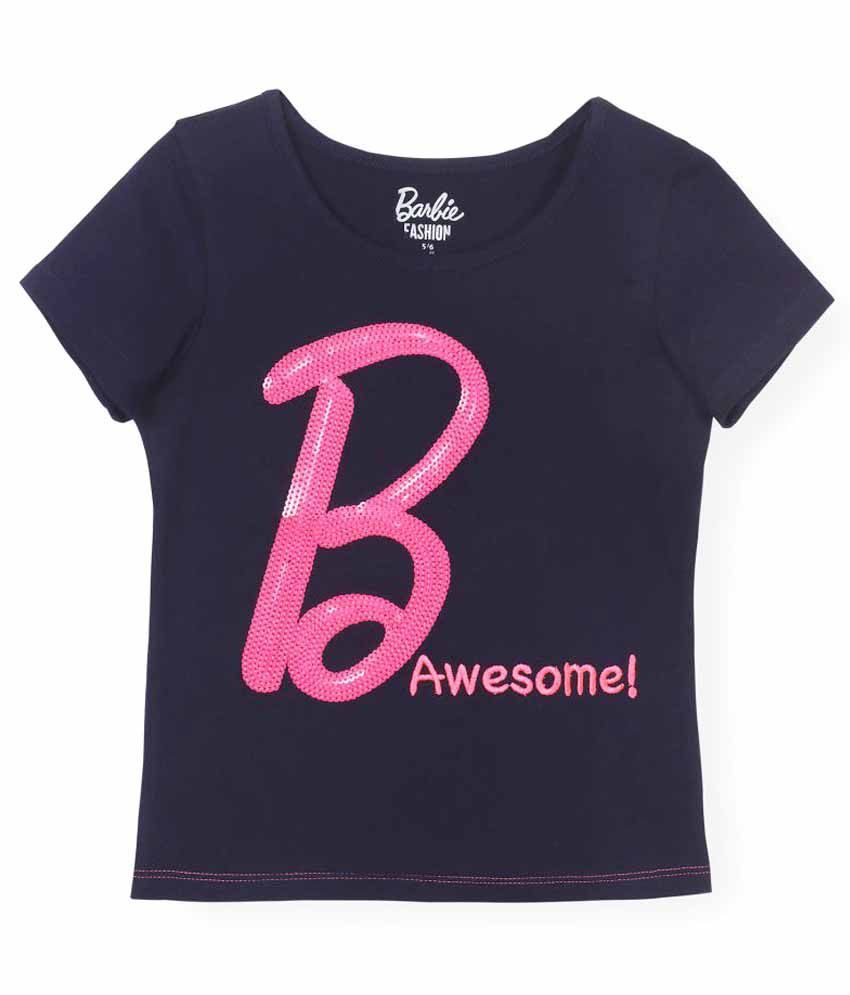 Barbie Sequins And Slogan T-Shirt. - Buy Barbie Sequins And Slogan T ...