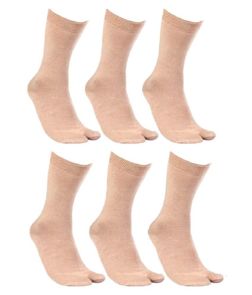     			Tahiro Beige Casual Thumb Socks