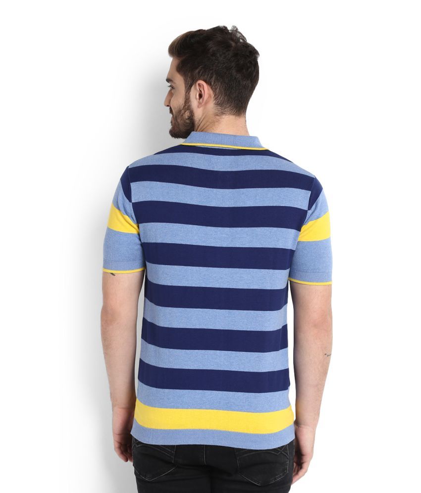 Allen Solly Blue High Neck T-Shirt - Buy Allen Solly Blue High Neck T ...