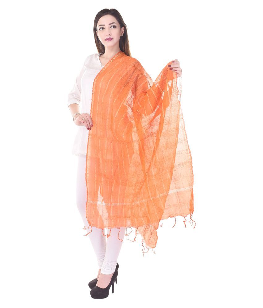 Vasavi Orange Zari Work Dupatta Price in India - Buy Vasavi Orange Zari ...