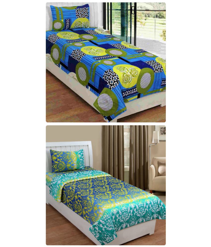 Supreme Home Collective Single Cotton Multi Floral Bed Sheet