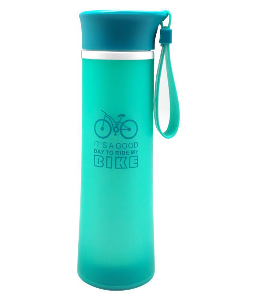     			Tuelip Green Polypropylene Water Bottle for School, Office, Gym - 380 Ml