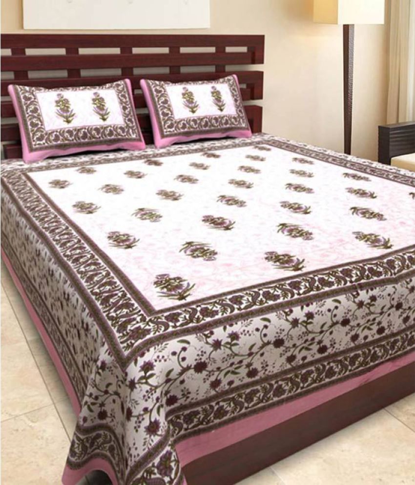 Jaipur Prints King Cotton Multicolor Printed Bed Sheet Buy Jaipur