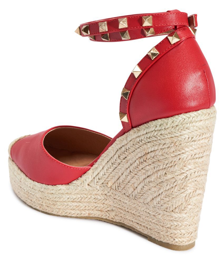 Truffle Collection Red Wedges  Heels  Price in India Buy 