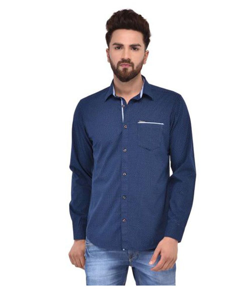 Blue Buddha Blue Casuals Slim Fit Shirt 
