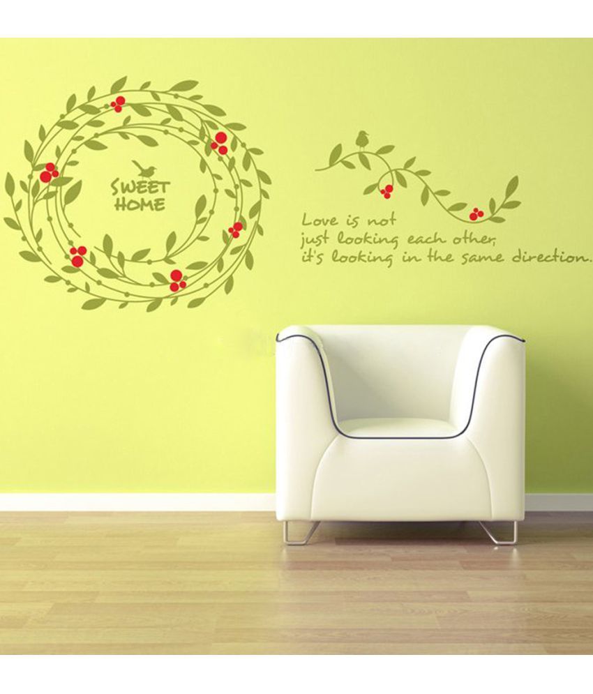     			Decor Villa Simple Lease PVC Vinyl Multicolour Wall Stickers