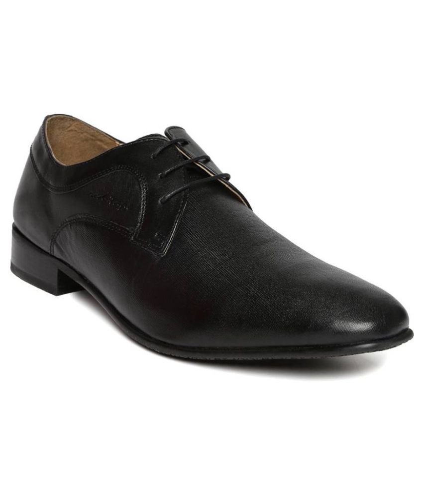 red tape black derby formal shoes