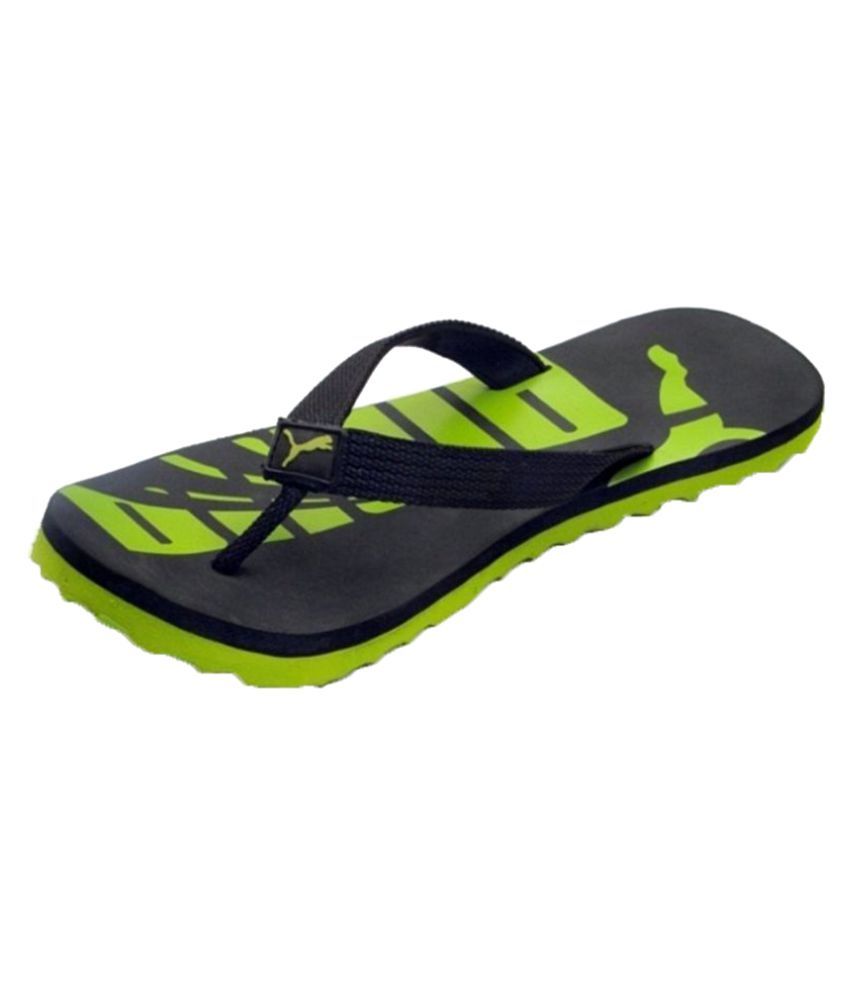 puma black daily slippers