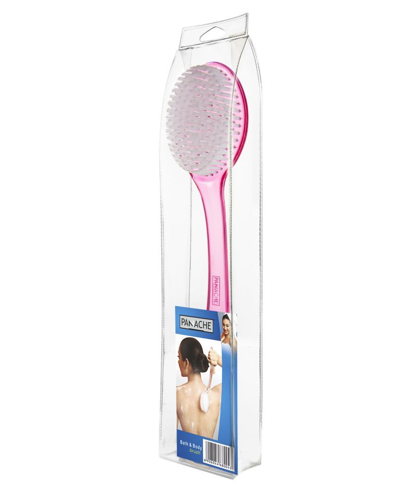 Panache Bath & Body Brush,Rose Pink Clear Long Handle Body Brush Buy