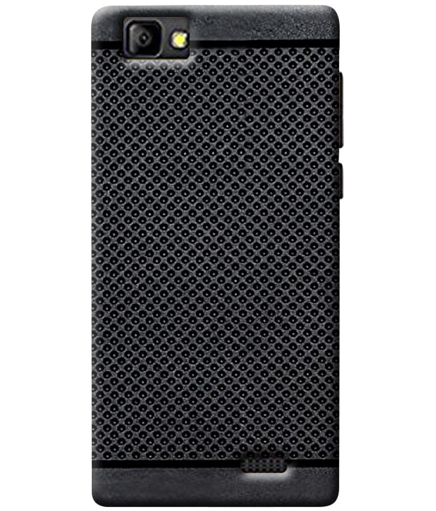 Lyf Wind 7S Plain Cases Cell First Black Plain Back Covers Online