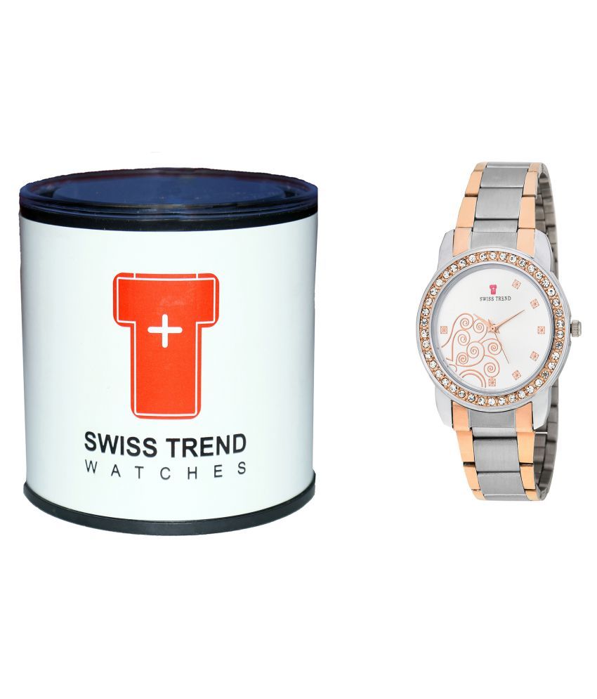 Swiss Trend ST2204 Designer Silver Analog Watch For Women Price in