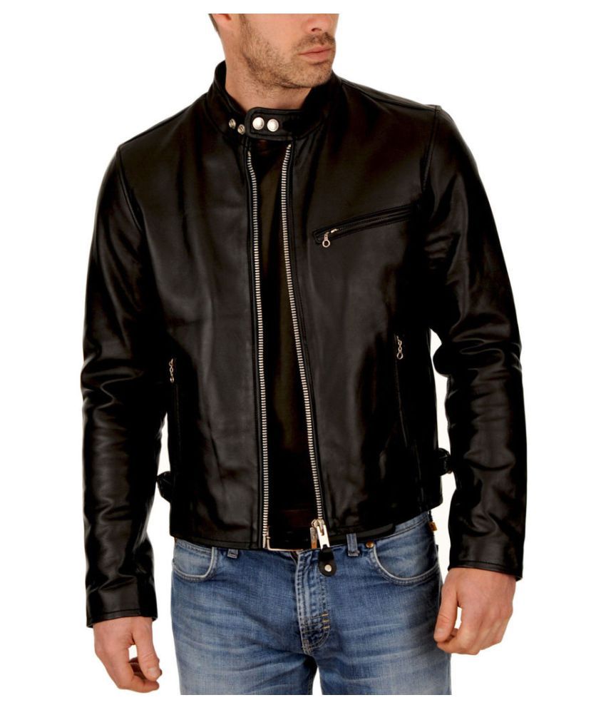 Noora Black Leather Jacket - Buy Noora Black Leather Jacket Online at ...
