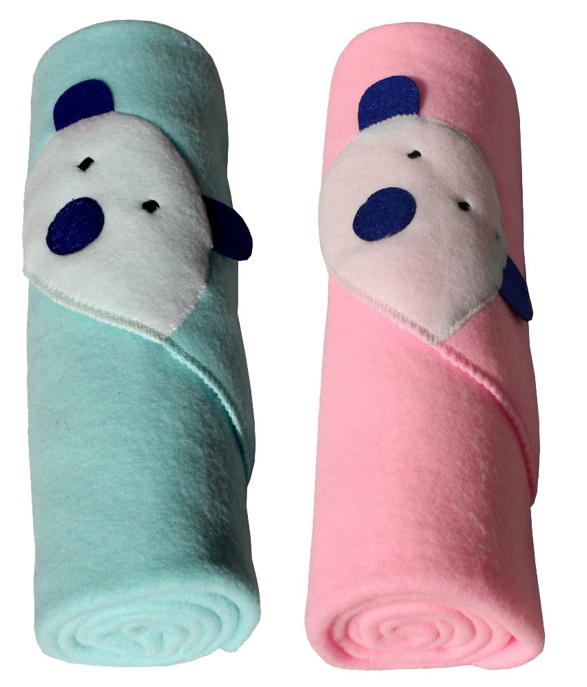 My Newborn Multicolor Fleece Baby Blanket (Pack Of 2) Buy My Newborn