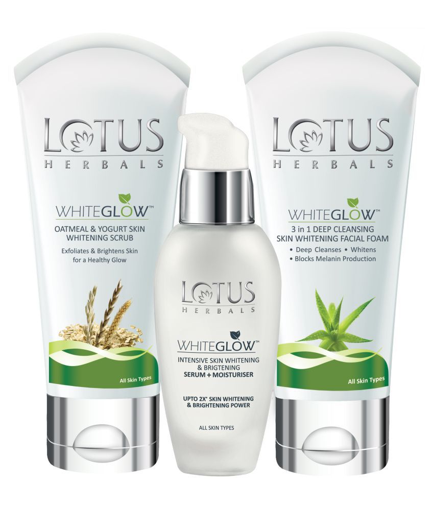 Lotus Herbals White Glow Serum Moisturiser 30ml and White Glow Oatmeal