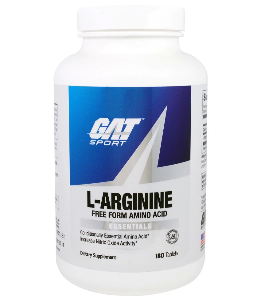 GAT L Arginine FREE FORM AMINO ACID 180 Tablets 180 No s Unfalvoured 