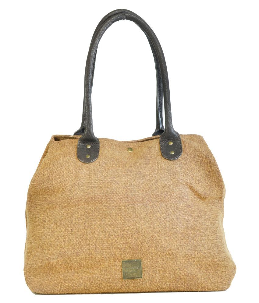 Canvas & Awl Brown Jute Shoulder Bag Buy Canvas & Awl Brown Jute