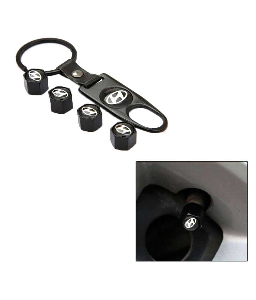 Take Care Tyre Valve Caps Hyundai Set of 4 Black Buy Take Care Tyre
