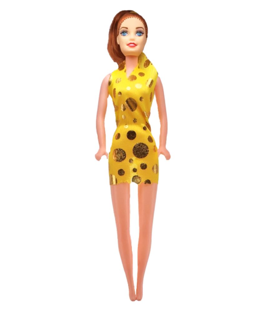 barbie doll in yellow dress