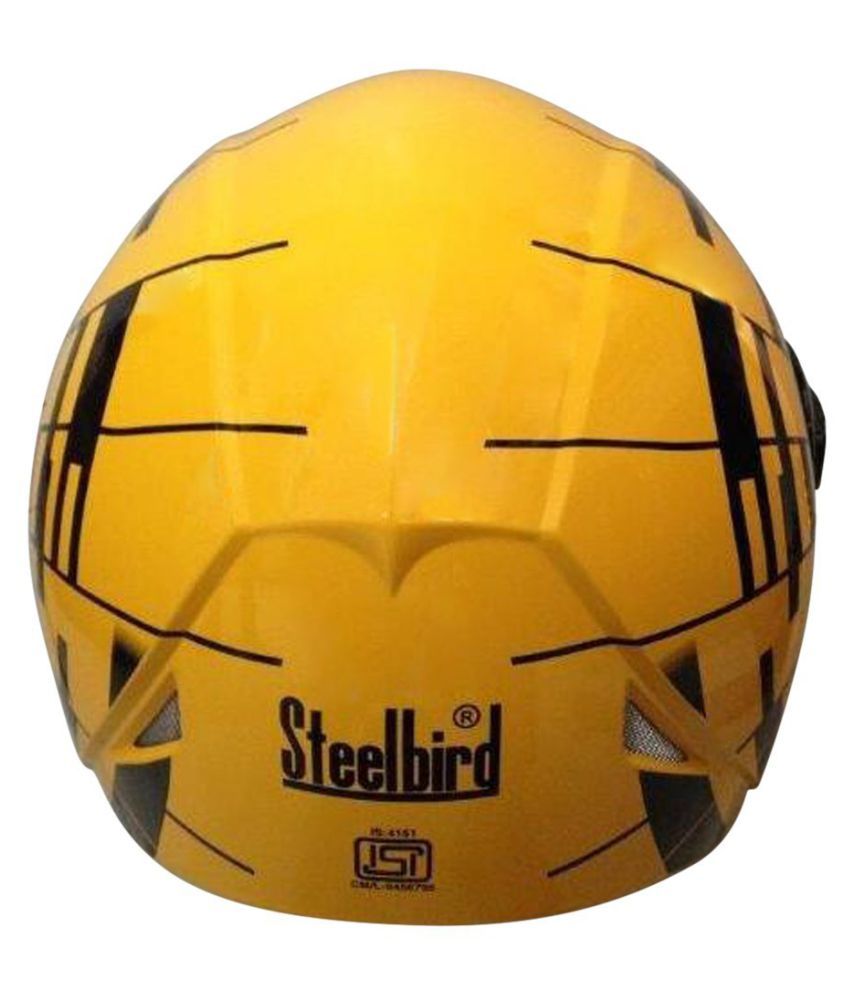 Steelbird Oscar Matrix With Plain Visor Flip Up Helmet Yellow L Buy