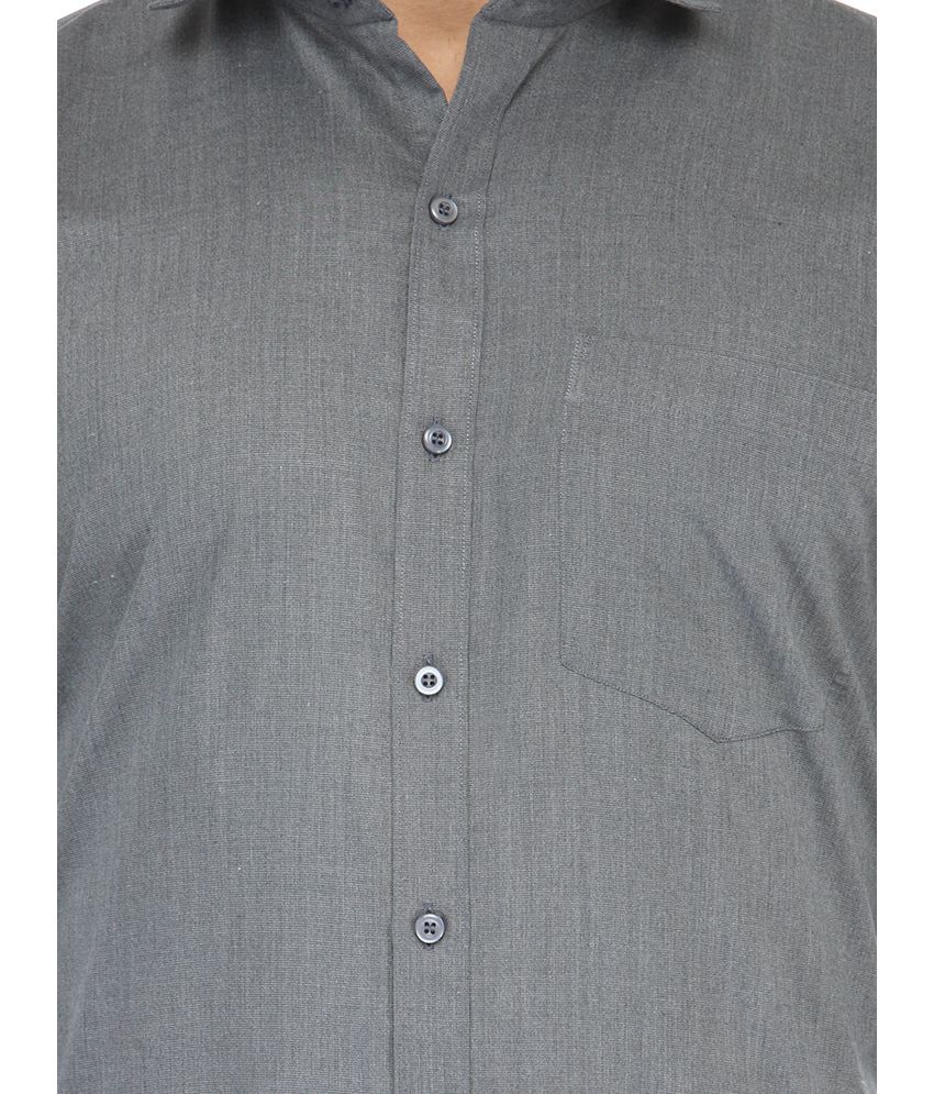 kleren chapell men's grey regular fit formal shirt