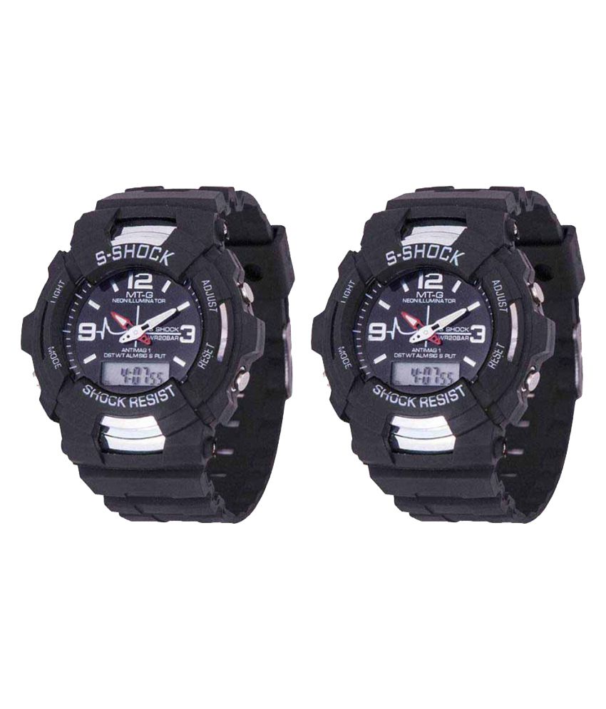 MTG Black AnalogDigital Watch Combo Price in India Buy MTG Black