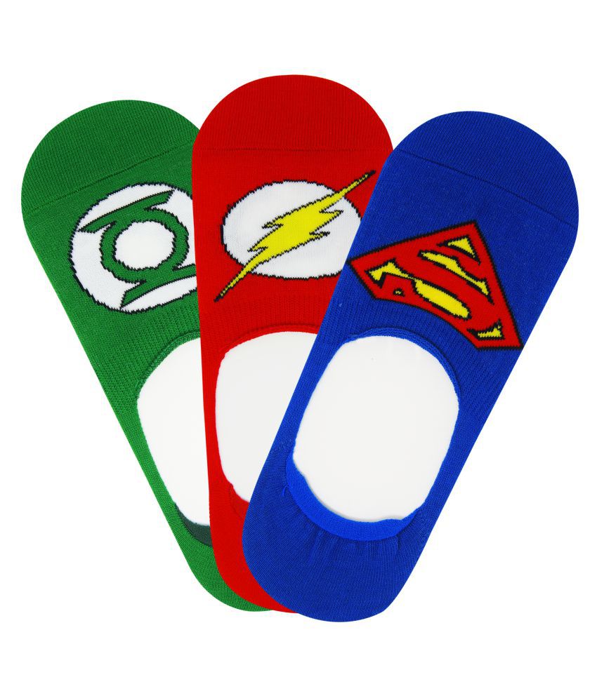     			Justice League - Cotton Men's Printed Multicolor Low Cut Socks ( Pack of 3 )