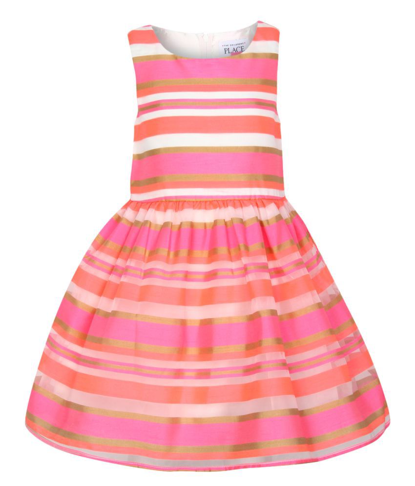 The Childrens Place Girls Pink Organza Dress - Buy The Childrens Place ...