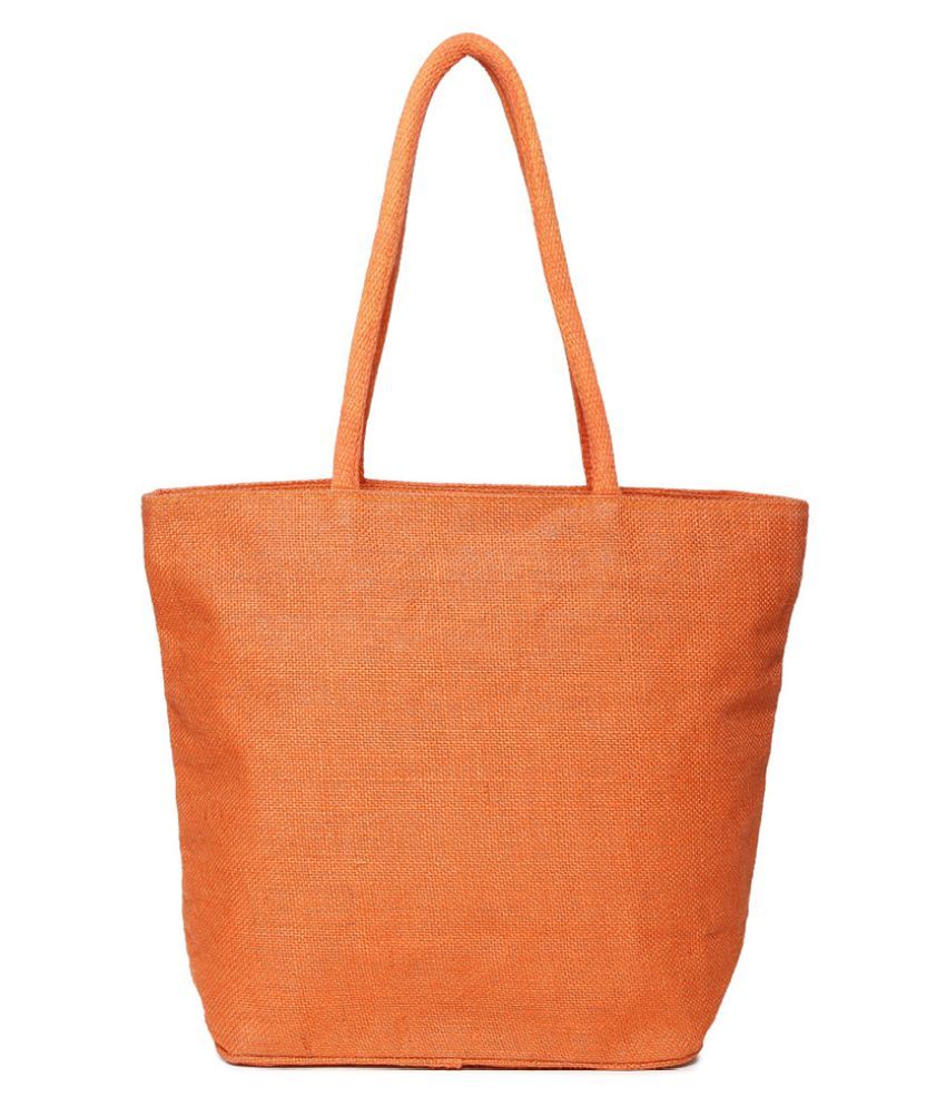 Campus Sutra Orange Jute Shoulder Bag - Buy Campus Sutra Orange Jute ...