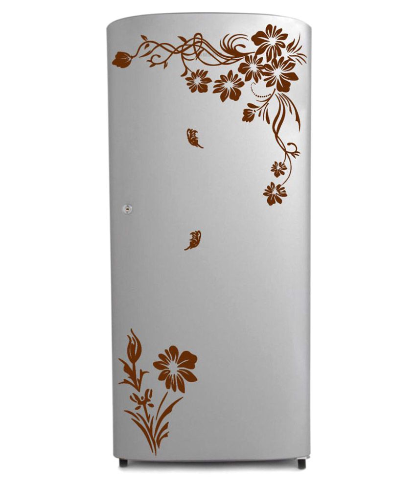    			Decor Villa Sunflowers PVC Refrigerator Sticker - Pack of 1