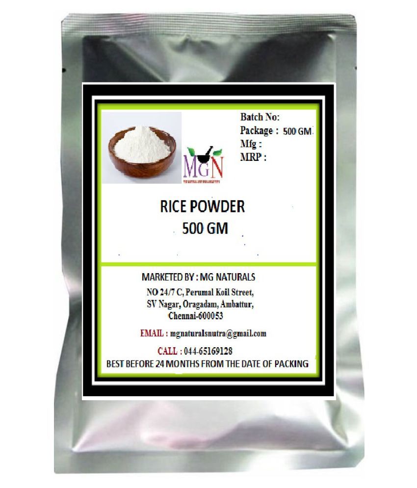 MG Naturals RICE POWDER (500 GM) SCRUB SMOOTH SKIN ANTIAGING FAIRNESS