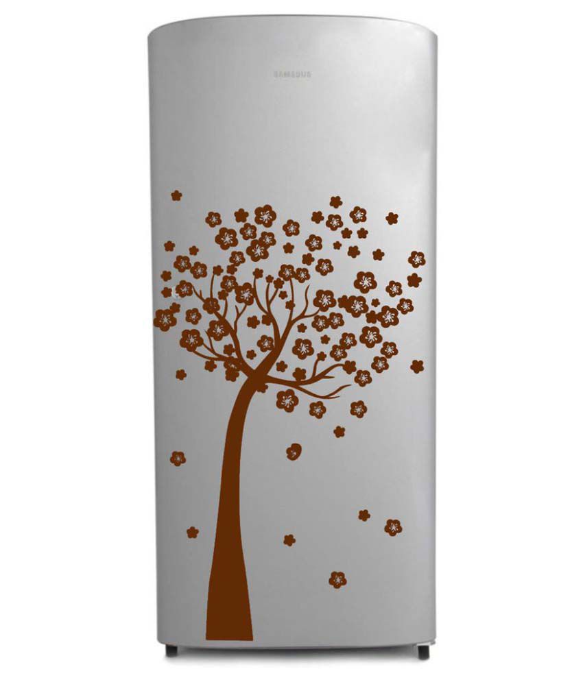     			Decor Villa Tree PVC Refrigerator Sticker - Pack of 1