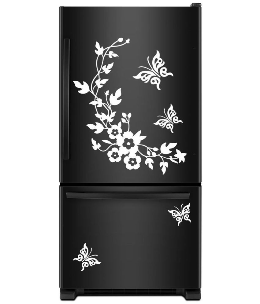     			Decor Villa Daisy butterfly PVC Refrigerator Sticker - Pack of 1