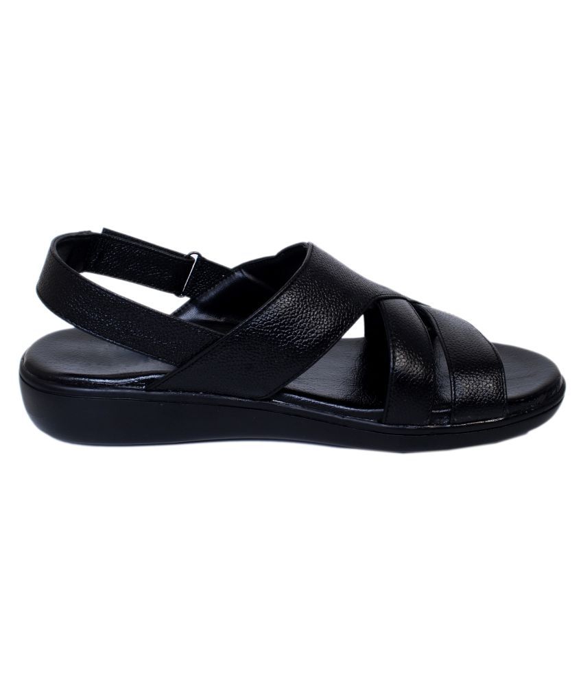 SandHill Black Sandals - Buy SandHill Black Sandals Online at Best ...