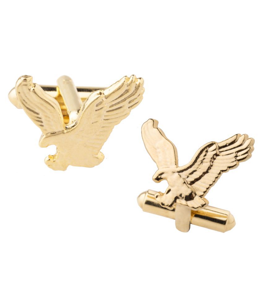 Shining Jewel Gold Plated Falcon Design Fancy Cufflinks For Men (SJ ...