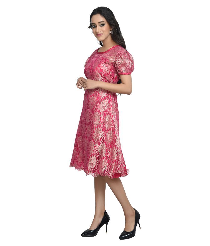 net flare gown